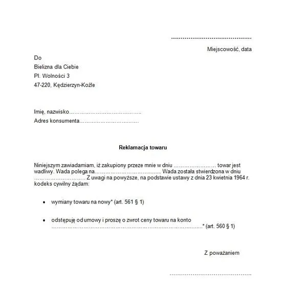 Jak napisać reklamację ubrań i biżuterii, by sklep ją uwzględnił — praktyczny poradnik