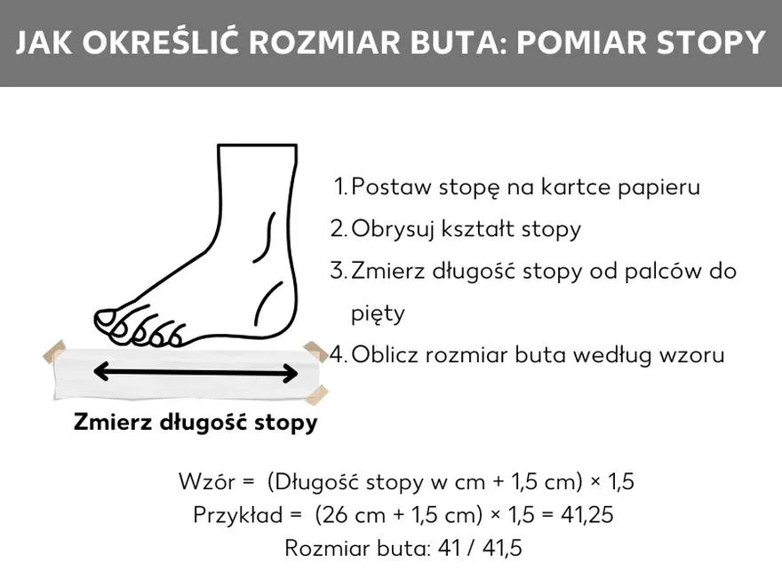 Dobór rozmiaru buta