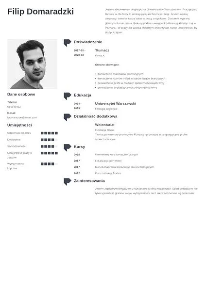 Sekcje CV dla wojska