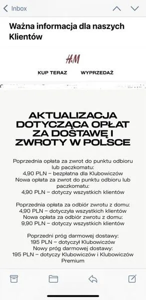Zasady zwrotów w H&M