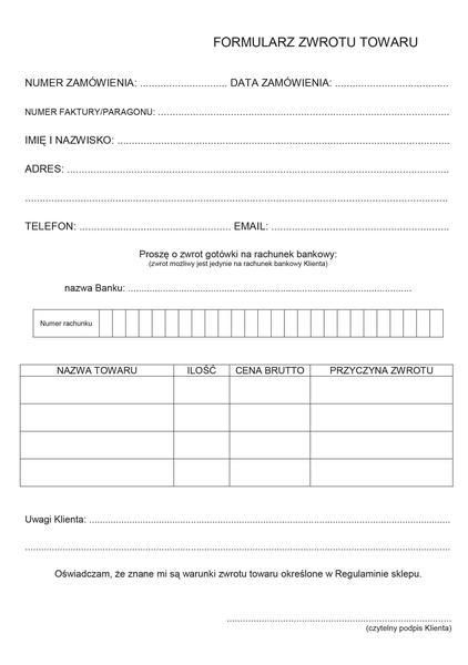 Zwrot towaru Reserved